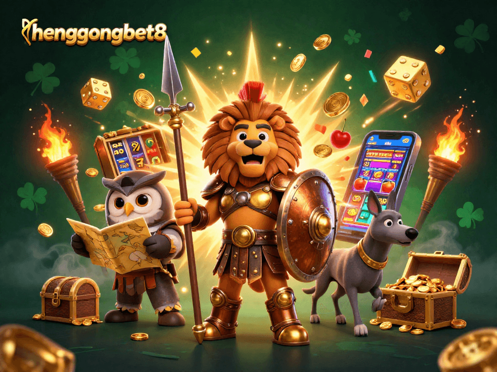 Win exciting jackpots with hengongbet8 featuring a dynamic casino scene with captivating characters.