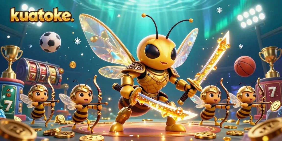 Kuatoke inspires casino jackpots with dynamic gameplay and vibrant, engaging 3D characters amidst lively visual elements.