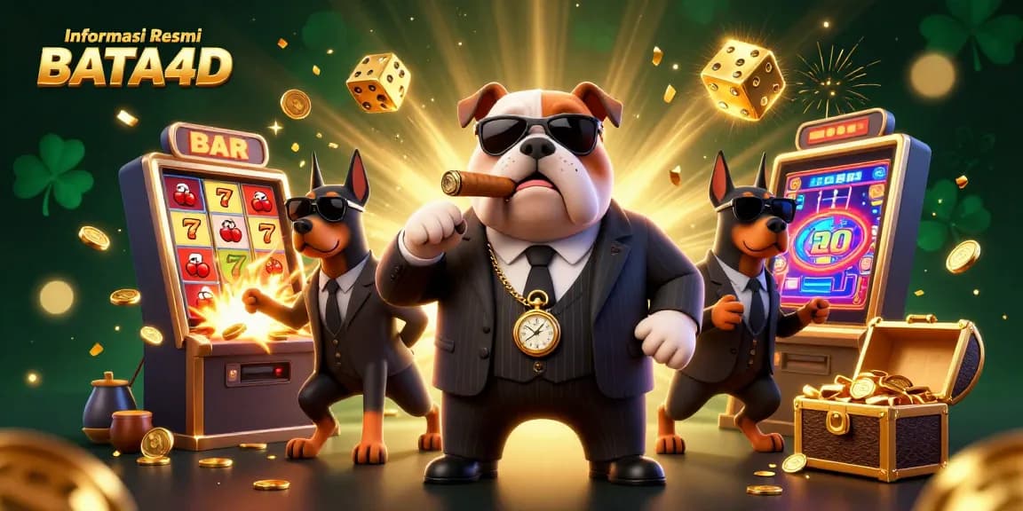 Experience the excitement of Informasi Resmi BATA4D with vibrant casino elements and characters.