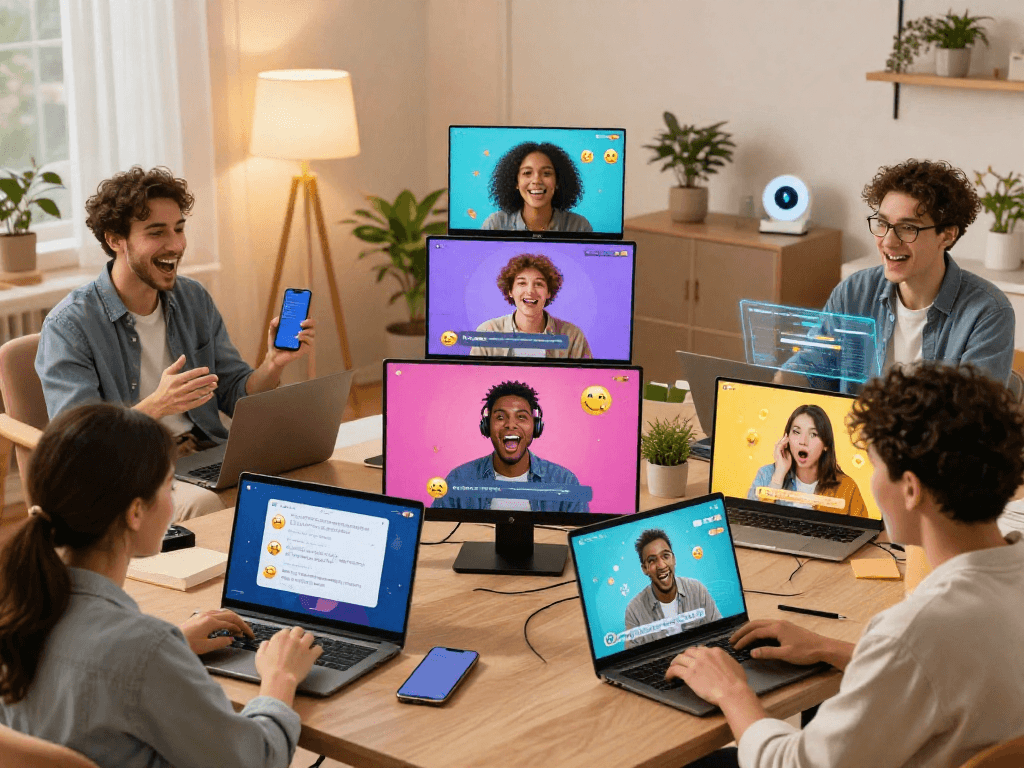 Engaging individuals enjoying ai nsfw chat in a vibrant digital environment.