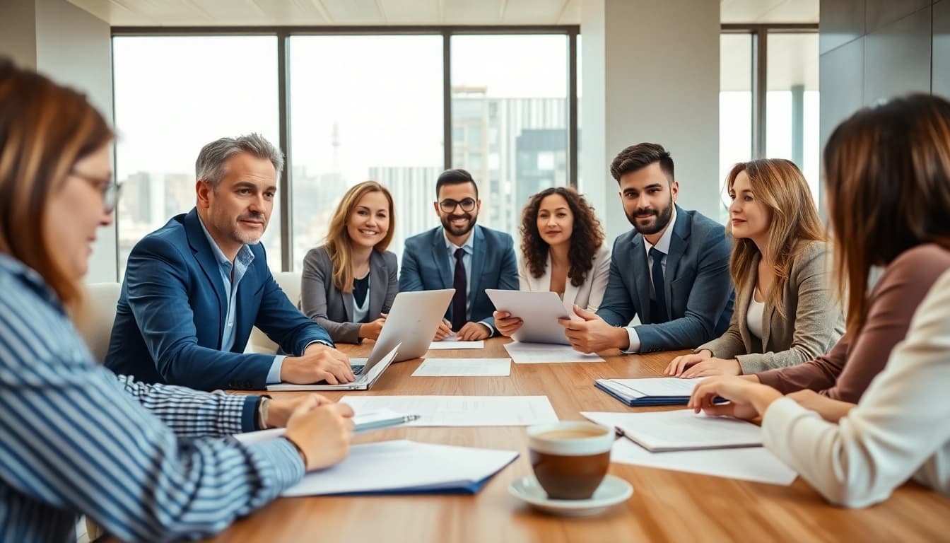 Discussing letter of authority business energy (LOA) strategies during a team meeting.