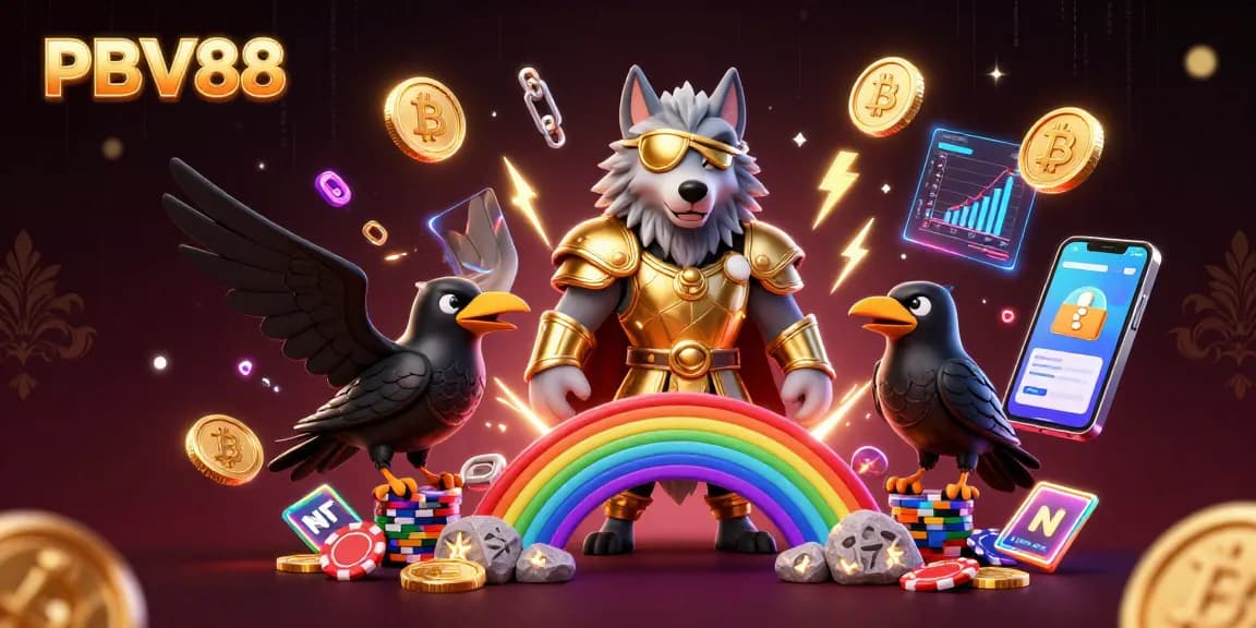 Experience thrilling gameplay with PBV88, featuring a vibrant casino scene highlighting Odin and his ravens.