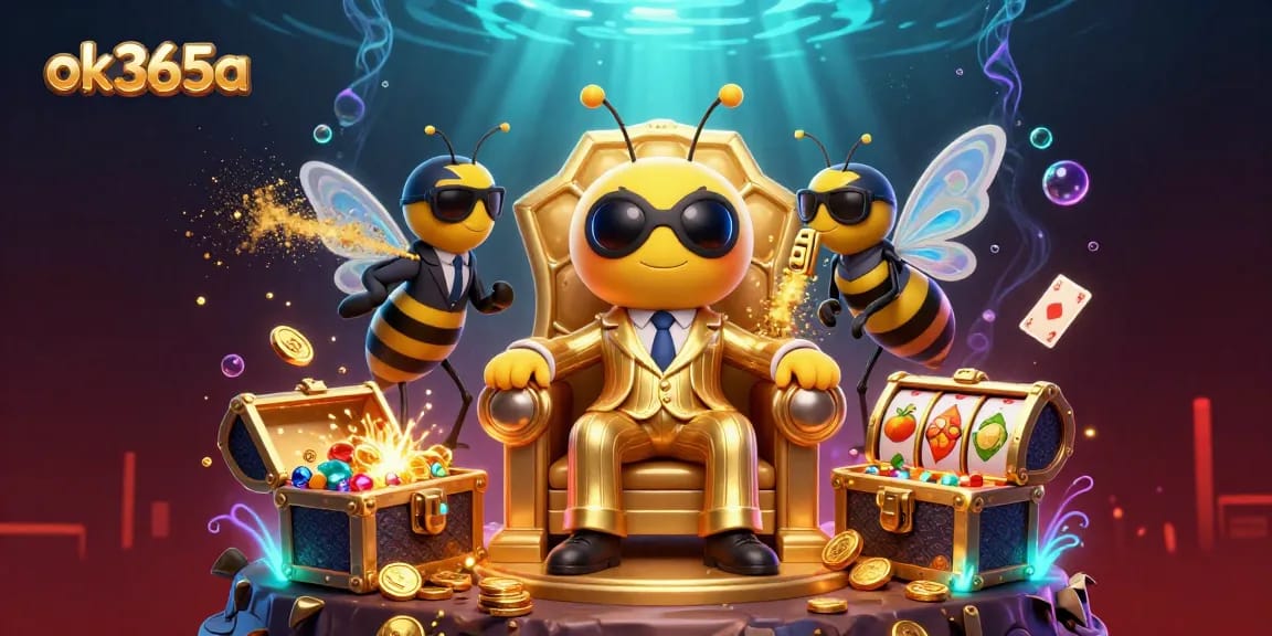 Spin and win with ok365a in a vibrant, interactive casino scene featuring dynamic characters and elements.