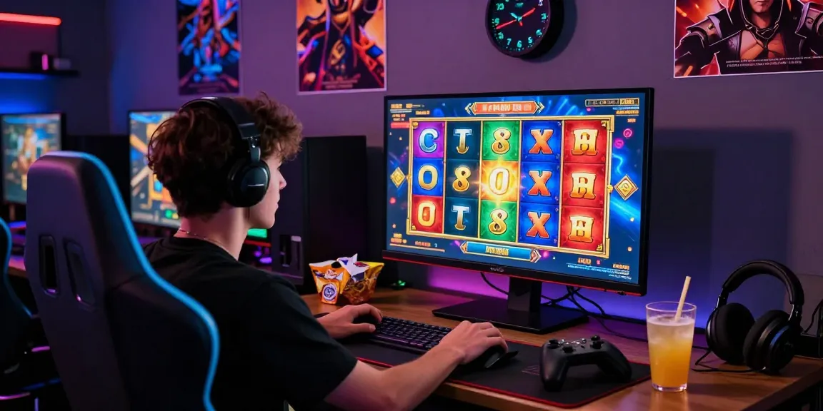 Player enjoying slot gacor hari ini in an immersive gaming environment with vibrant visuals and engaging setup.