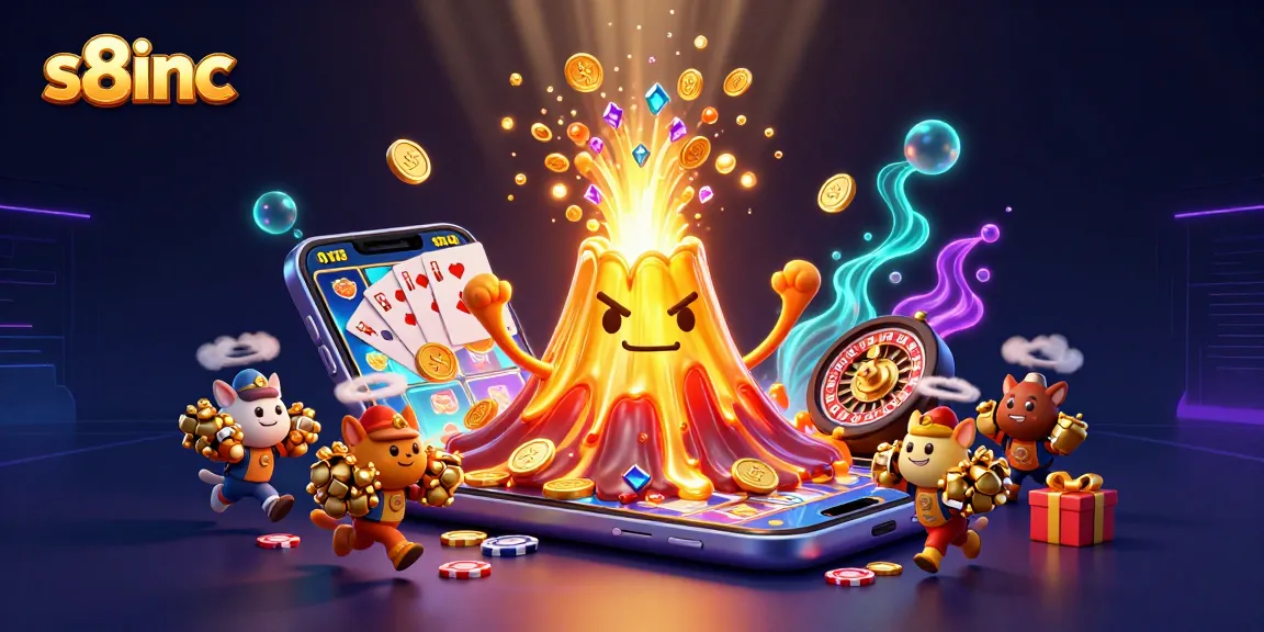 Experience thrilling action at the gambling volcano with treasures in s8inc casino!