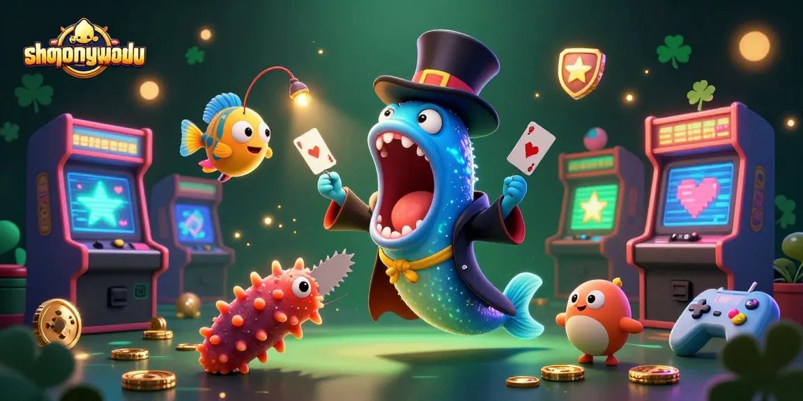 shophalobungalow menampilkan ilustrasi kasino dengan ikan dalam aksi memukau di dunia permainan slot