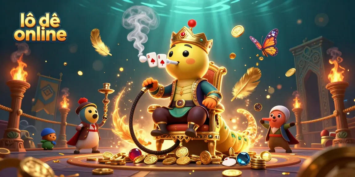 Engage in lô đề online with dynamic characters and gambling symbols in vibrant digital art.