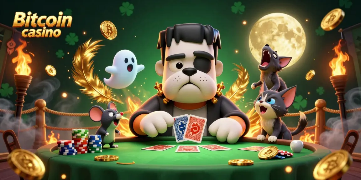 Jouez au Bitcoin casino avec une illustration 3D animée captivante de personnages détonants.