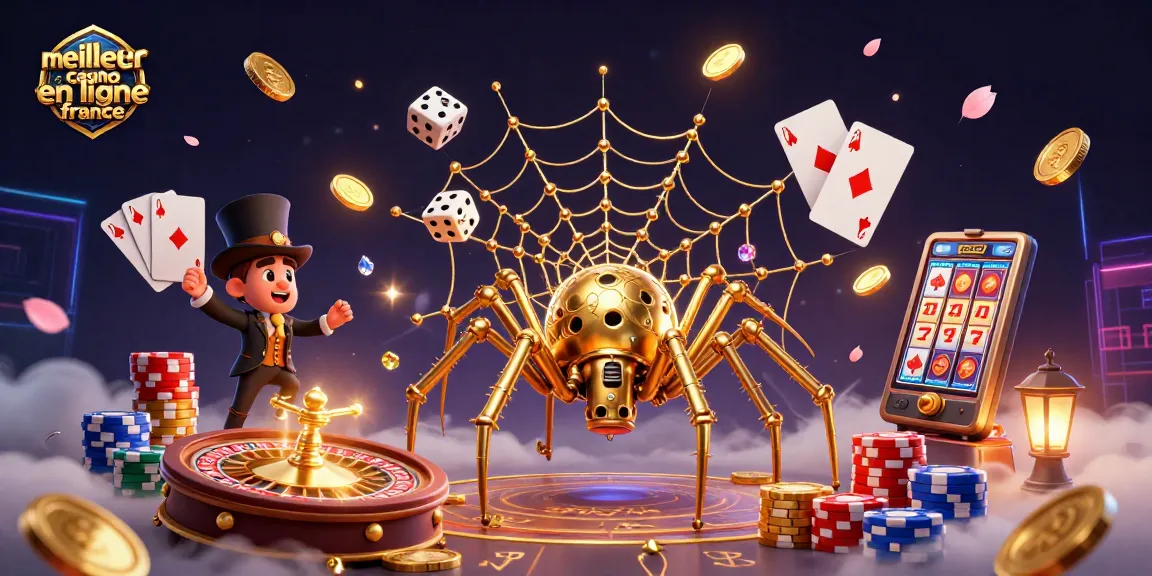 Admirez le meilleur casino en ligne France avec une illustration 3D dynamique et riche en détails.