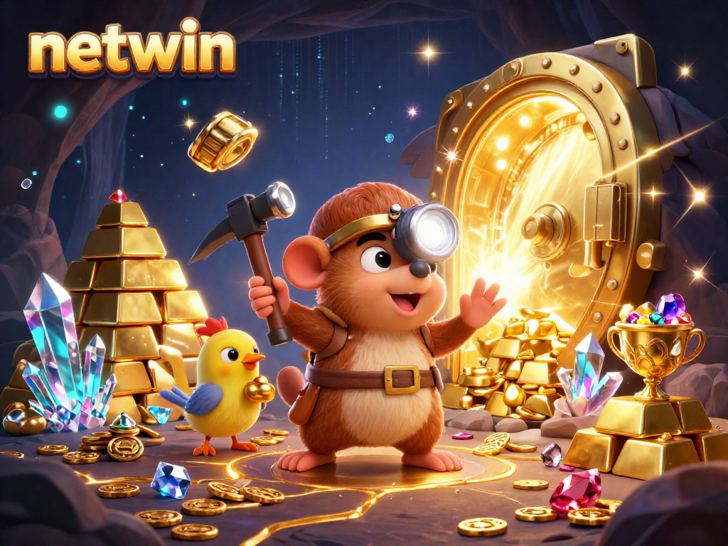 Experience the thrill of winning with netwin in this vibrant treasure-filled scene.
