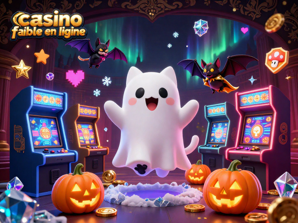 Visitez le casino fiable en ligne et profitez d'une ambiance animée avec une chat fantôme et un vampire.