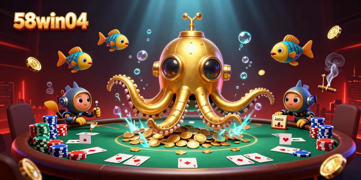 Engage with the thrilling world of 58win04 while navigating through a sea of golden coins and exciting casino elements.