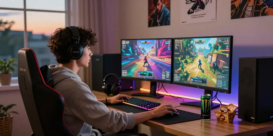 Gamer engaged in an exciting session on www.loginmantra88.com, showcasing a vibrant gaming atmosphere.