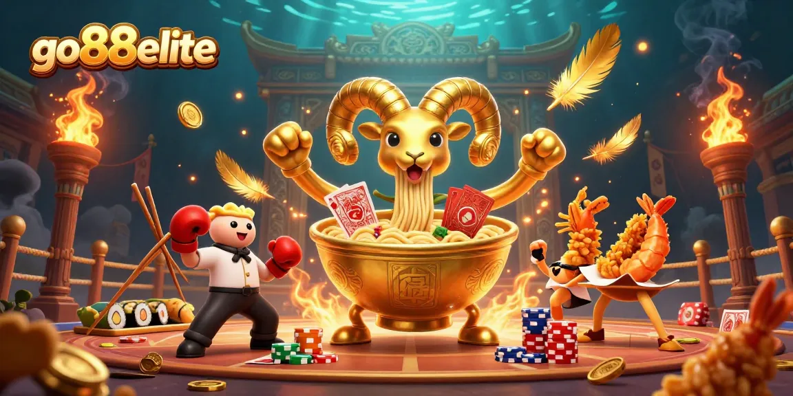 Experience thrilling gameplay with go88elite featuring vibrant cartoon characters and casino elements.