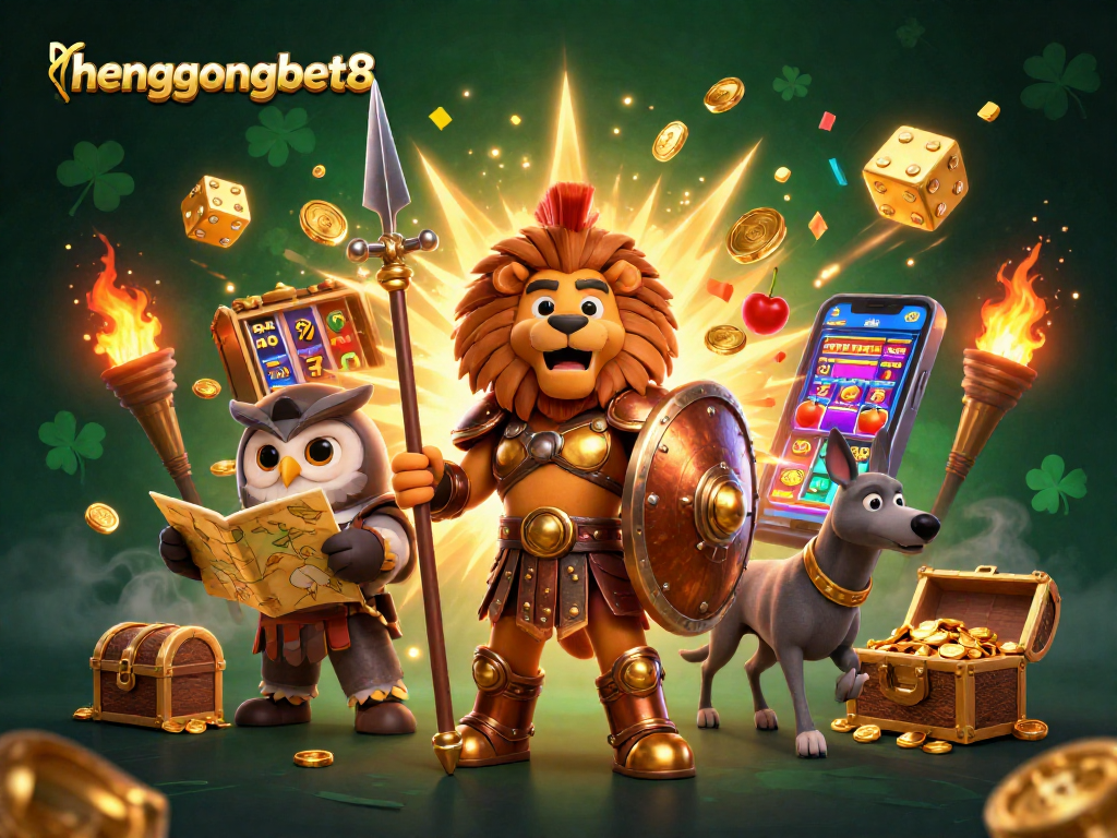 Win exciting jackpots with hengongbet8 featuring a dynamic casino scene with captivating characters.
