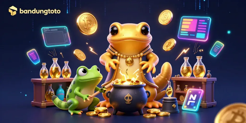 Experience dynamic gaming thrills with bandungtoto's golden alchemist scene, blending fantasy and crypto elements.