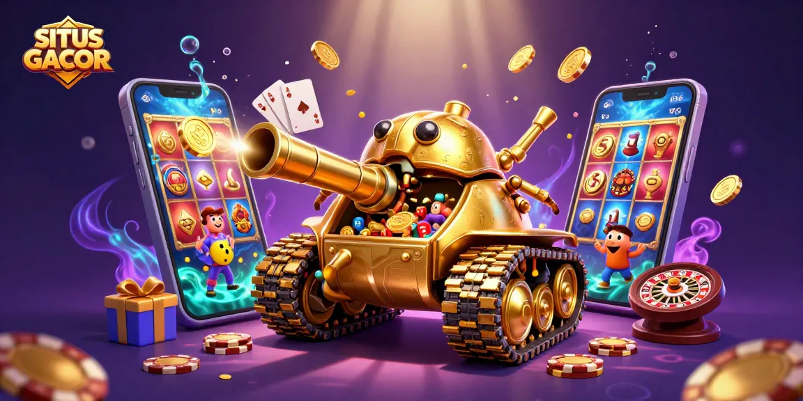 SITUS GACOR brings excitement with a golden beetle tank casino and animated slot games