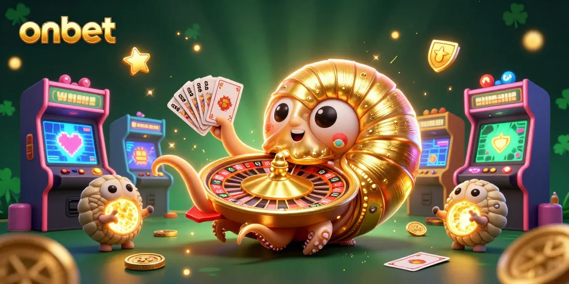 Join onbet's exciting world of gaming with a giant nautilus roulette wheel illustration.