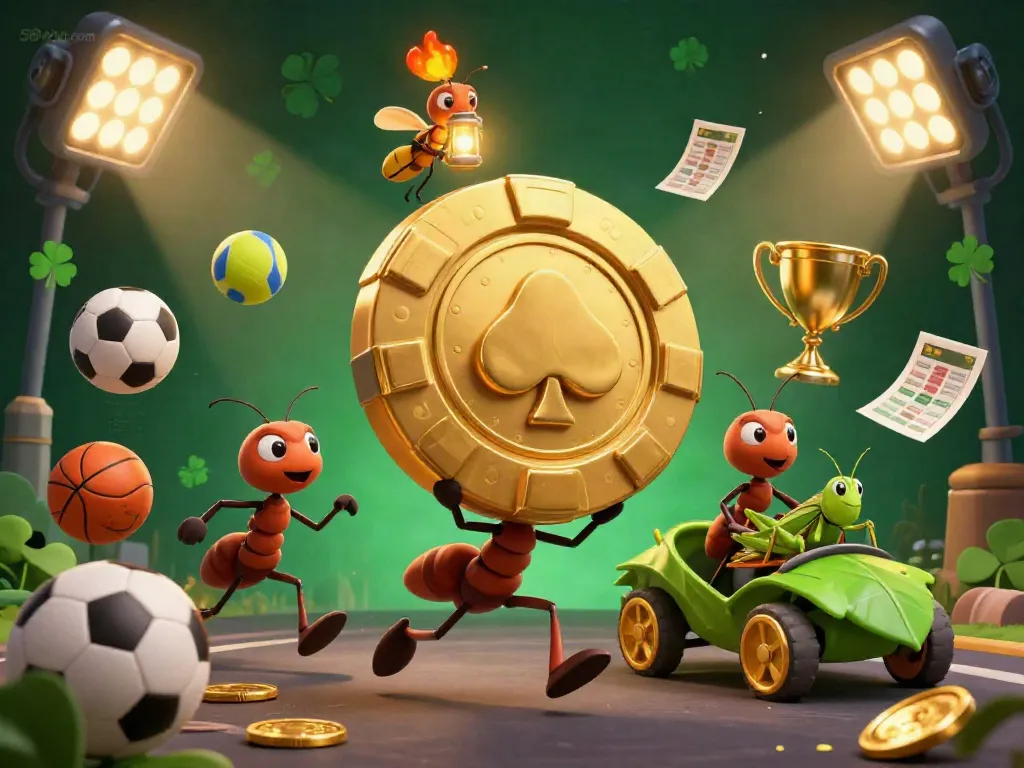 Experience thrilling wins at 58win com with our dynamic gambling scene featuring playful ants on an escapade.