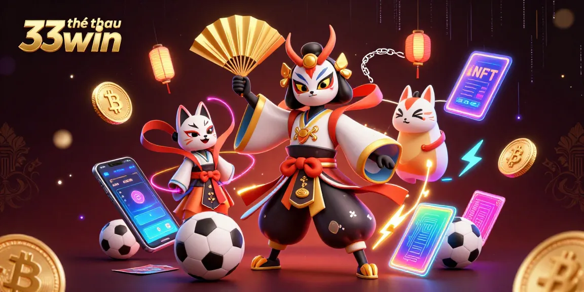 Experience thrilling betting at thể thao 33win with vibrant sports elements and dynamic 3D characters.