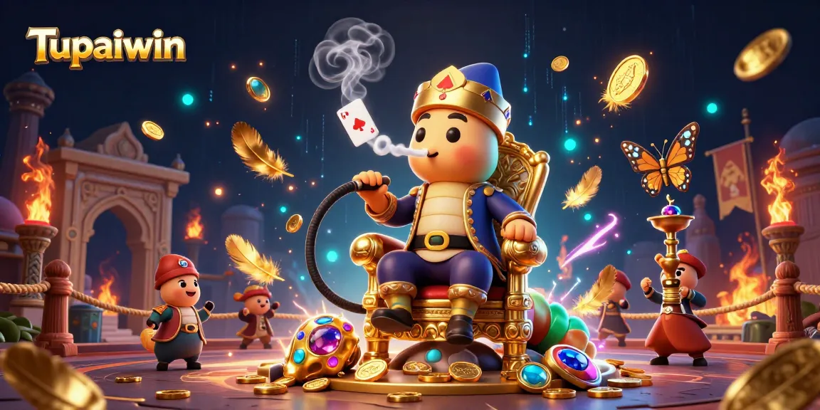 Engage in thrilling games at Tupaiwin with vibrant casino elements and a stunning 3D illustration.