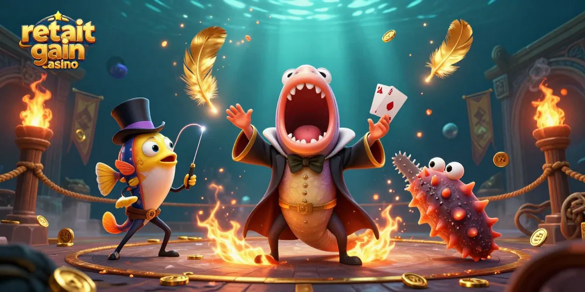 Retrait gain casino : illustration dynamique d'un casino virtuel avec des éléments de jeux de cartes et de pièces d'or.