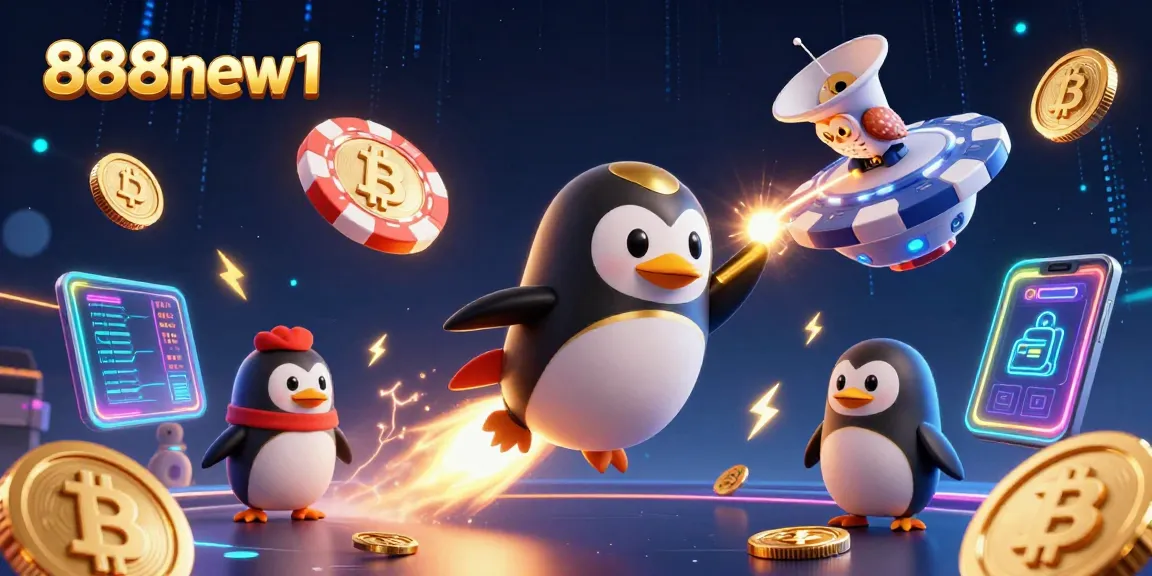 Experience the excitement of 888new1 with dynamic 3D illustrations of casino adventures and treasure hunts.