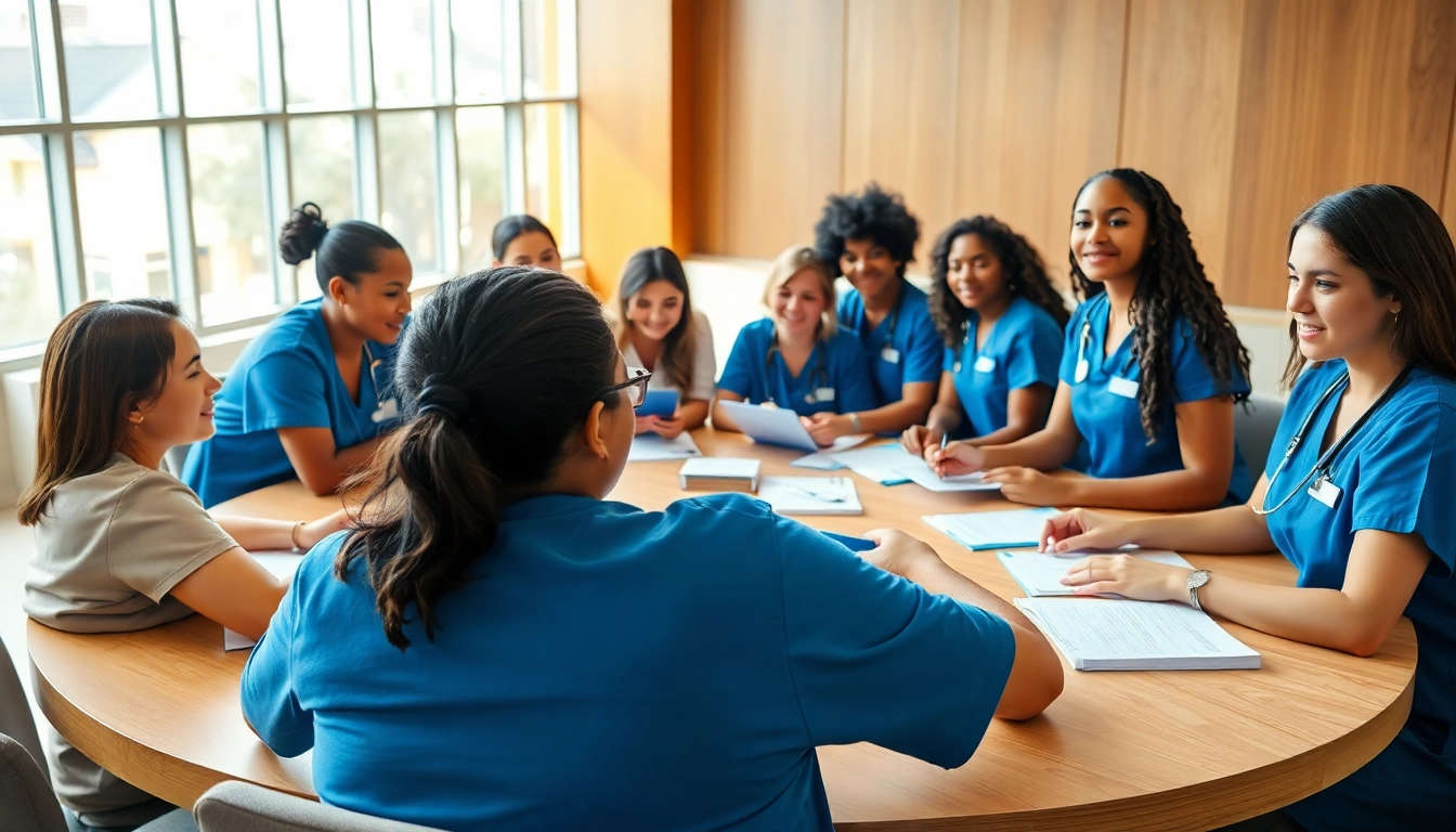 Engaged students participating in a repeat NCLEX taker review Houston, fostering collaboration and support.