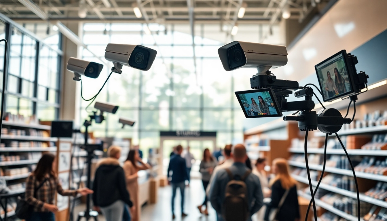 Retail video analytics monitoring customer behaviors in a modern retail environment.