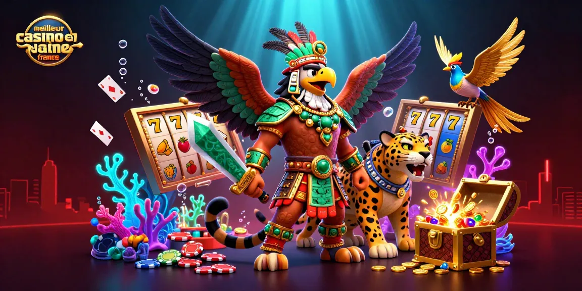 Illustration captivante des personnages de casino représentant le meilleur casino en ligne France avec des éléments dynamiques.