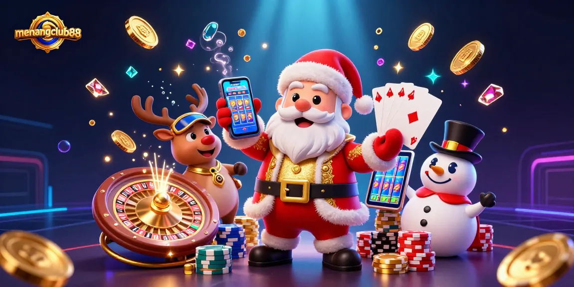 Experience the excitement of winning at menangclub88 with this vibrant casino illustration featuring playful characters and dynamic game elements.