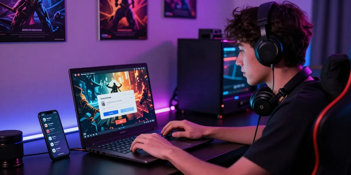 User logging into rajagacor88 gaming platform on a laptop with vibrant graphics and LED ambiance.