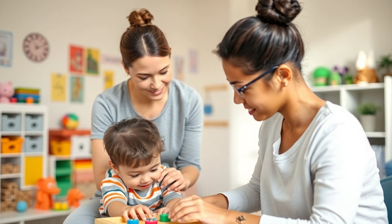 Engaging scene illustrating What is ABA therapy with a child and therapist in a colorful therapy room.