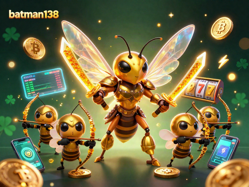 Experience the thrill of batman138 with 3D visual excitement in this dynamic casino illustration.