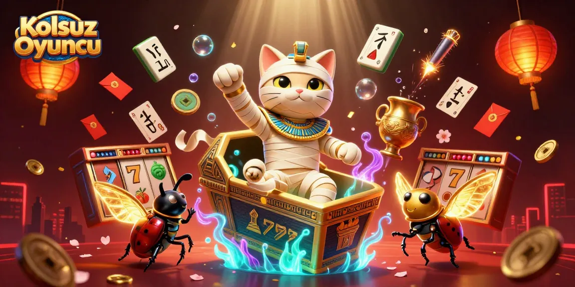 Kolsuz Oyuncu captures the thrill of casino gaming with vibrant characters and dynamic slot elements.