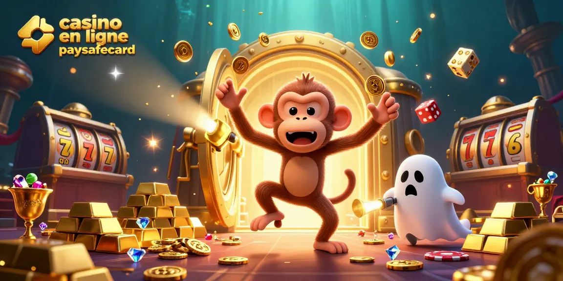 Visualisez une interaction ludique avec le casino en ligne paysafecard grâce à une illustration captivante.