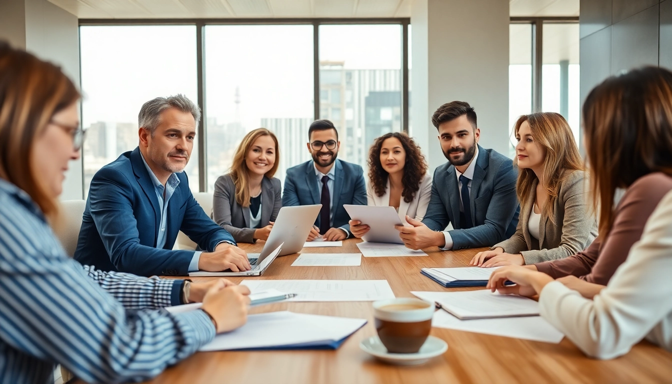 Discussing letter of authority business energy (LOA) strategies during a team meeting.