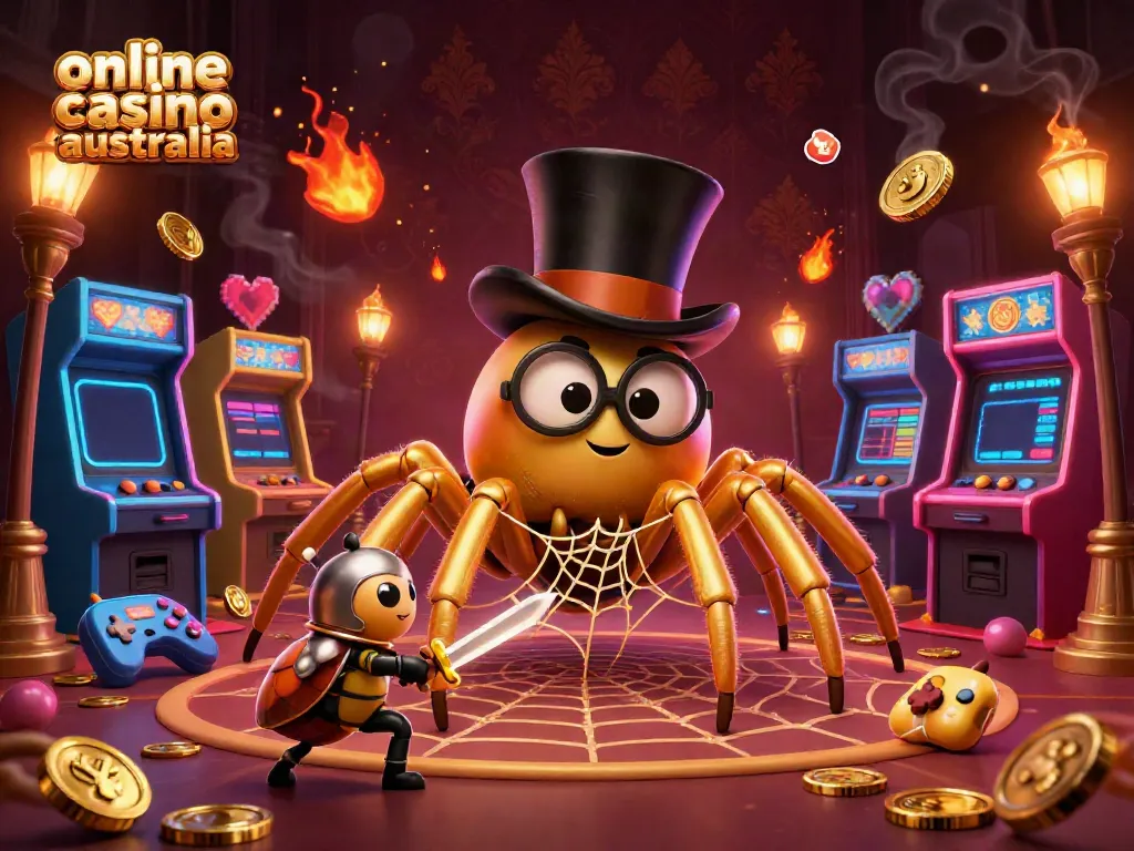 Explore dynamic gaming at an online casino Australia featuring animated characters and vibrant elements.