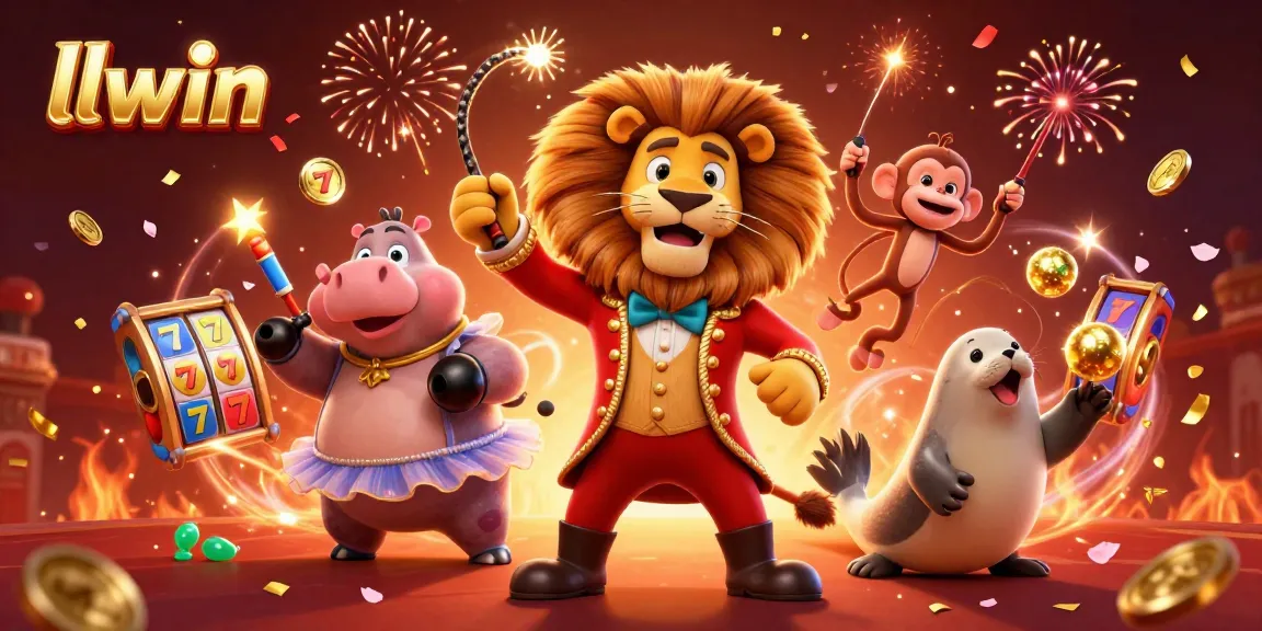 Experience thrilling gameplay at llwin with a vibrant 3D casino illustration capturing excitement, characters, and festive elements.