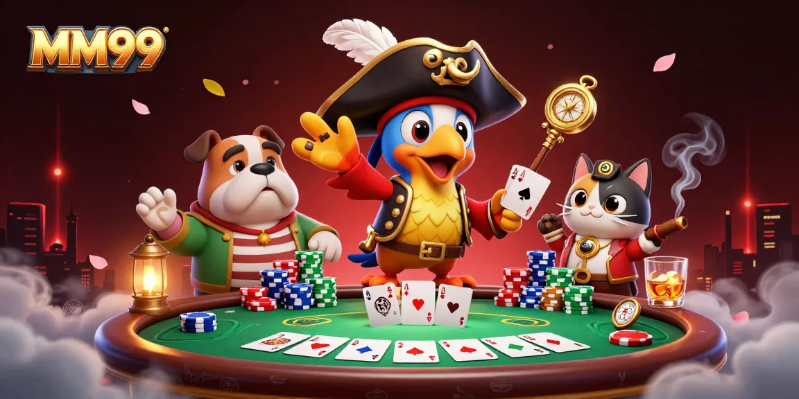 Engage in exciting poker action at MM99 with dynamic game elements and vibrant characters.